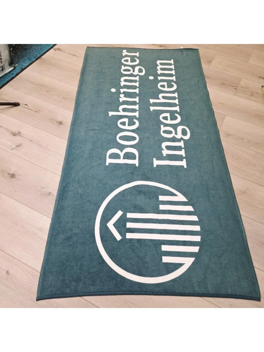 Boehringer Ingelheim Green White Promotional Advertising Beach Towel